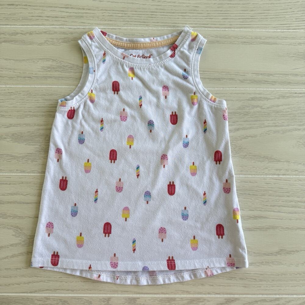 Cat & Jack Toddler Girls Multicolor Popsicles Print Tank Top Size 4T